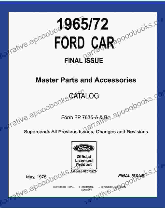 1965 72 Ford Car Master Parts And Accessory Catalog Cover 1965 72 Ford Car Master Parts And Accessory Catalog