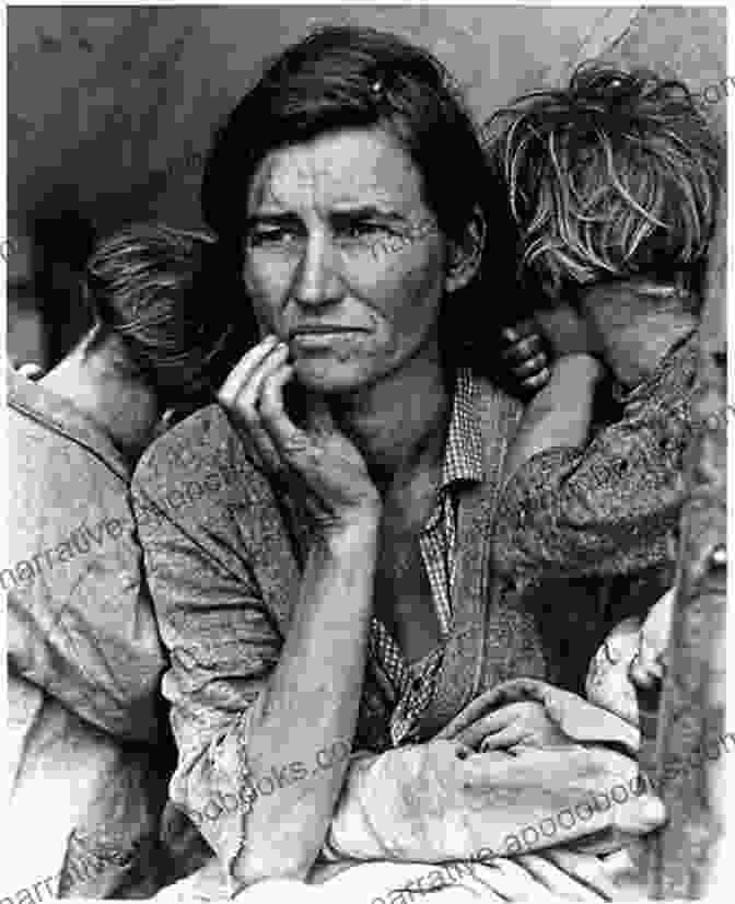 A Black And White Photograph Of A Family Huddled Together In A Makeshift Shelter During The Great Depression. The Whittlin Stick: Family Together In The Great Depression