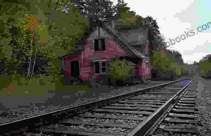 A Black And White Photograph Of An Abandoned Railroad Station In Rural Maine. A History Of Maine Railroads (Transportation)