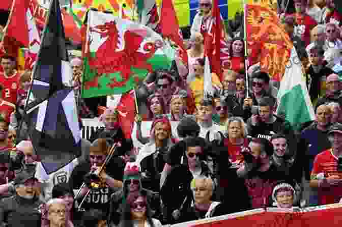 A Crowd Of Welsh Independence Supporters At A Rally. Whose Wales?: The Battle For Welsh Devolution And Nationhood 1880 2024