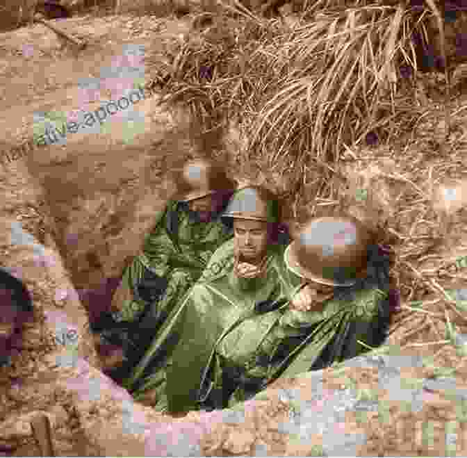 A Group Of Soldiers Huddle Together In A Foxhole, Sharing Laughter And Camaraderie. Tales From The Sergeant S Pack: A Charity Anthology For St Luke S Hospice