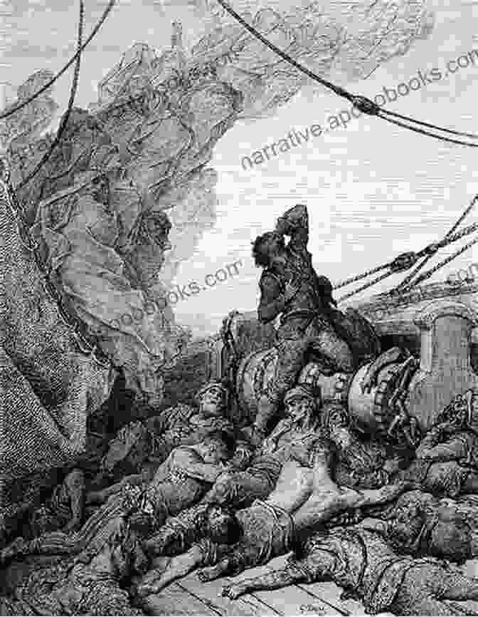 A Haunting Illustration Of The Ancient Mariner, His Weathered Face Etched With The Weight Of His Past La Ballata Del Vecchio Marinaio: Testo A Fronte