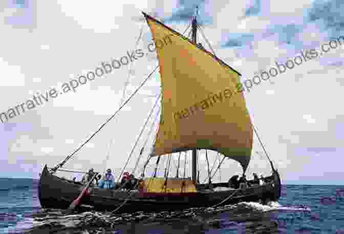 A Majestic Viking Longship Sails Up The Seine River, Its Crew Poised For Conquest And Exploration. Drekar In The Seine (Norman Genesis 9)