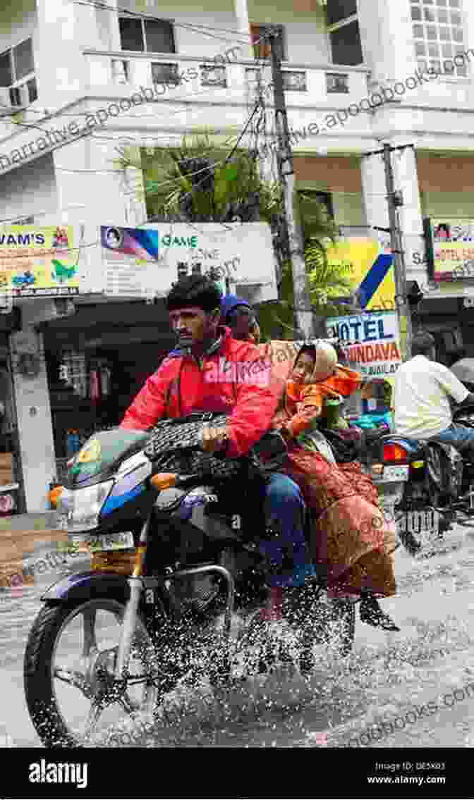 A Motorcyclist Riding Through The Vibrant Streets Of India Vishnu S Dream: A Motorcycle Journey Through India And Nepal