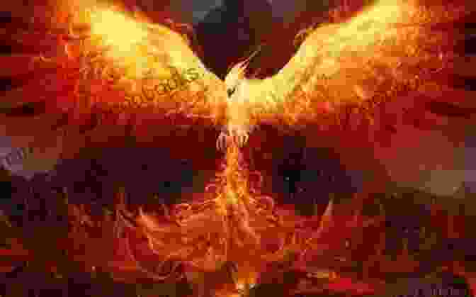 A Mythical Phoenix, Its Wings Outstretched, Rising From The Ashes, Symbolizing Rebirth And Hope. Hope Within Syllables (A Haiku Journey)