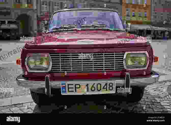 A Sleek Red Wartburg Car Driving Through A Scenic Countryside, Symbolizing Its Enduring Legacy. The Wartburg Car From East Germany