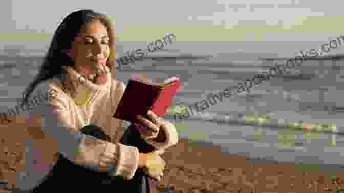 A Woman Sitting On A Beach Reading The Book Once In An Island Alvin Glen Edwards