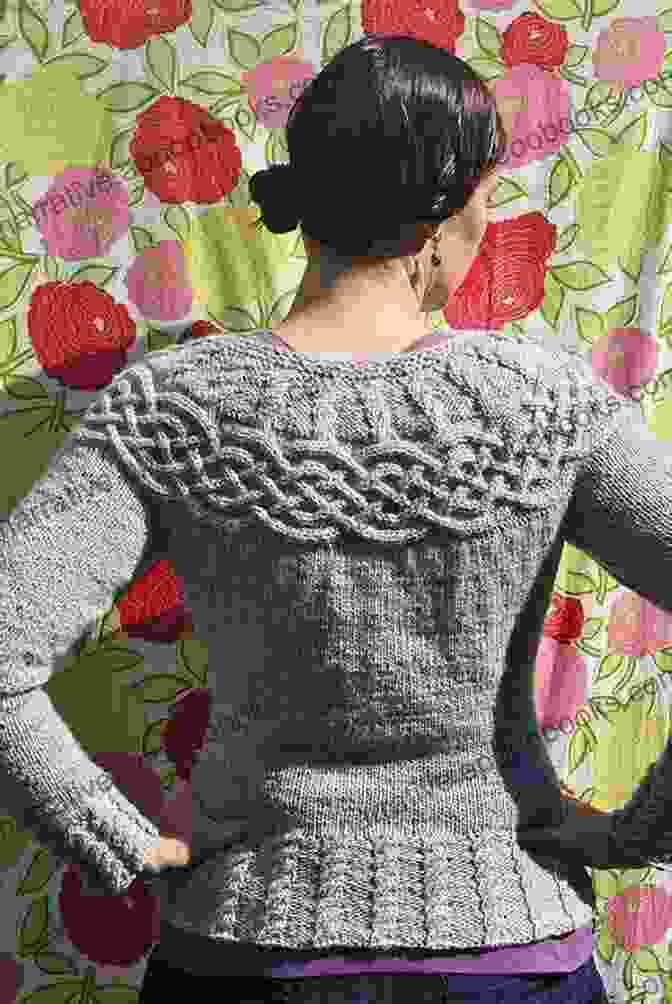 Aran Lace Patterns, Inspired By Celtic Traditions, Adorn A Knitted Cardigan Refined Knits: Sophisticated Lace Cable And Aran Lace Knitwear