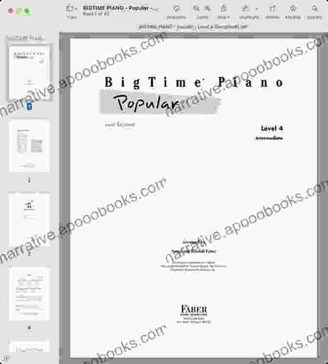 Bigtime Piano Popular Level Book Cover Showcasing A Vibrant Piano Keyboard And Musical Notes, Inviting You To Embark On A Thrilling Musical Journey. BigTime Piano Popular Level 4