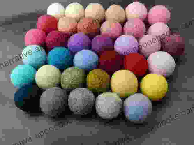 Colorful Felted Wool Balls Needle Felting Tutorials: Simple Needle Felting Projects For Beginners