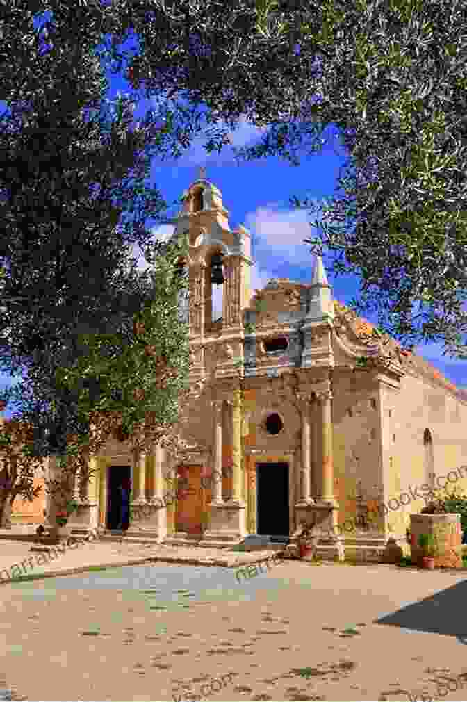 The Majestic Arkadi Monastery, Nestled Amidst The Rugged Cretan Landscape, A Symbol Of The Island's Rich History And Religious Heritage. Postcards: A Visual Escape Through Chania Crete