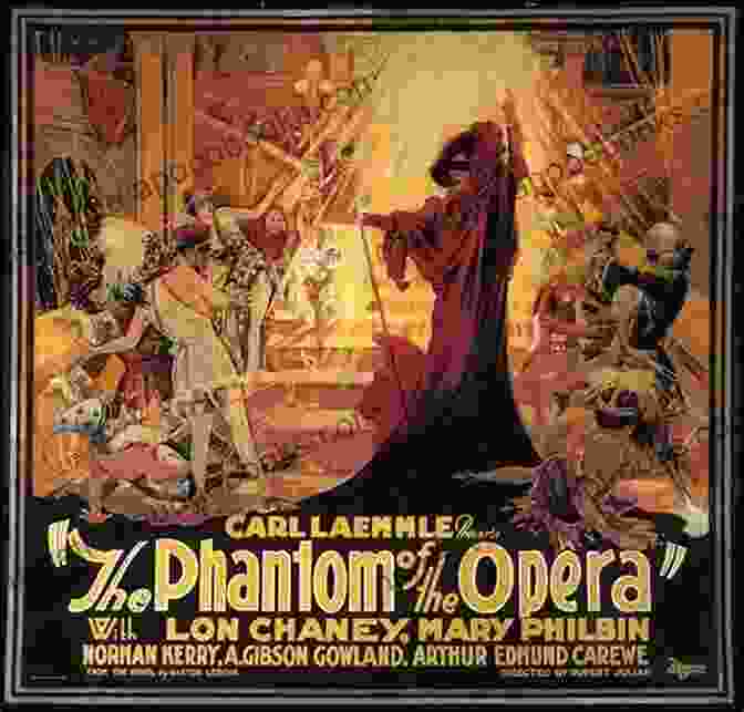 The Phantom Of The Opera Poster, Featuring A Masked Figure In A Red Cloak And A Woman In A White Dress. The Phantom Of The Opera: Medley For Violin And Piano (VIOLON)