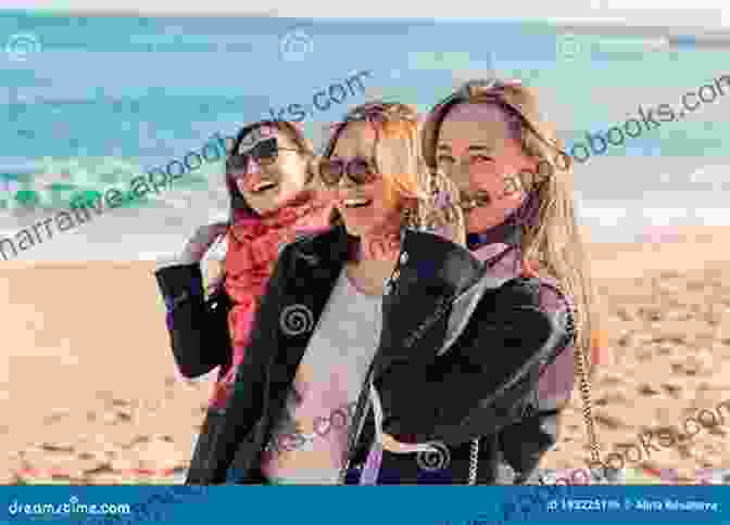 Three Women Laughing And Embracing On A Beach In Clementine Cove Friendships Blossom In Clementine Cove