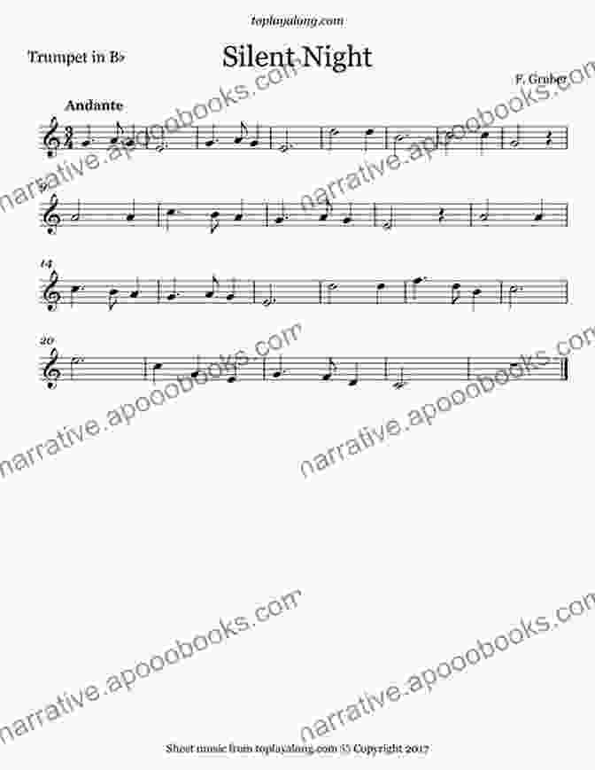 Trumpeter Playing Silent Night With Piano Accompaniment Silent Night I Stille Nacht I Trumpet Jazz Piano Accompaniment I Easy Christmas Carol Duet With Online Accompaniment I Sheet Music: Trumpet Cornet For Kids Beginners Adults Students I Chords Lyric