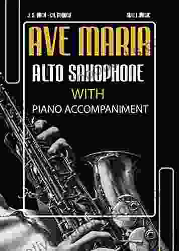 Ave Maria Bach Gounod Alto Saxophone Solo With Piano Accompaniment (C/A Major): Intermediate Sax Sheet Music * Audio Online * Popular Classical Wedding Song For Saxophonists * BIG Notes